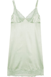 Selma Dancing lace-trimmed stretch-silk chemise