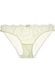 Coachella Sun embroidered stretch-mesh briefs