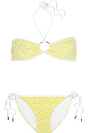 Vegas printed bandeau bikini