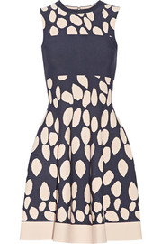 Stretch jacquard-knit dress