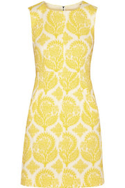 Carpreena floral-jacquard mini dress